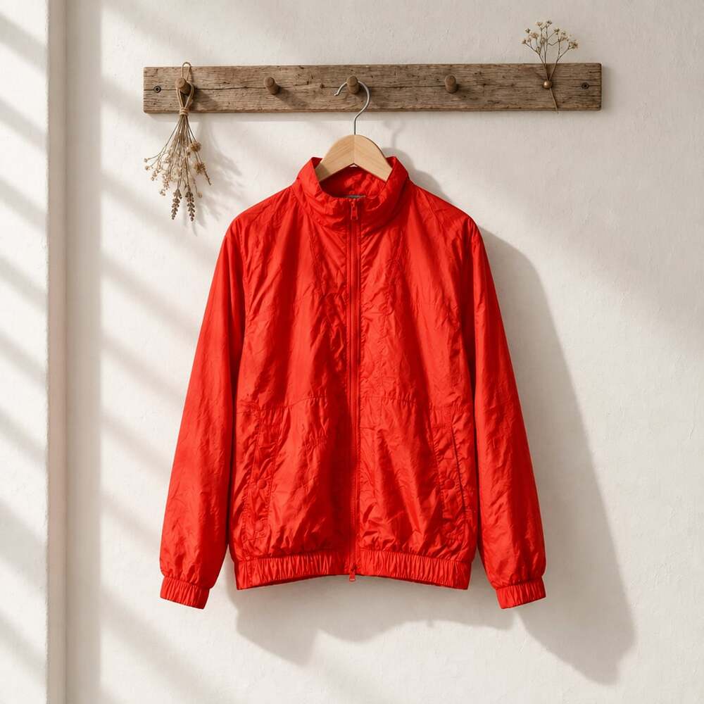 Columbia Red Lightweight Windbreaker Jacket